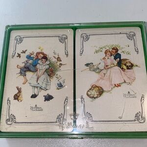 Set of 2 Norman Rockwell Playing Cards